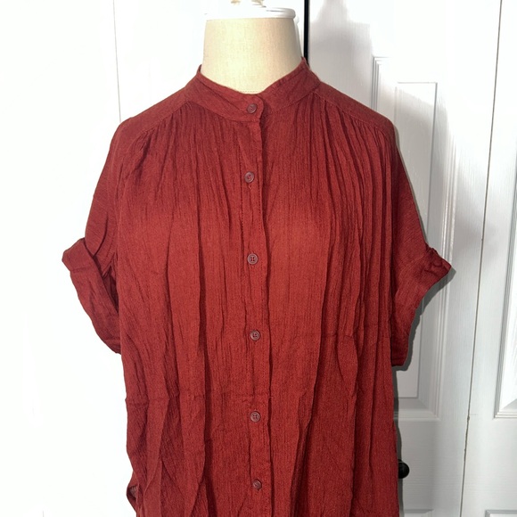 Silence + noise button up flowy shirt 🧡 - Picture 4 of 14